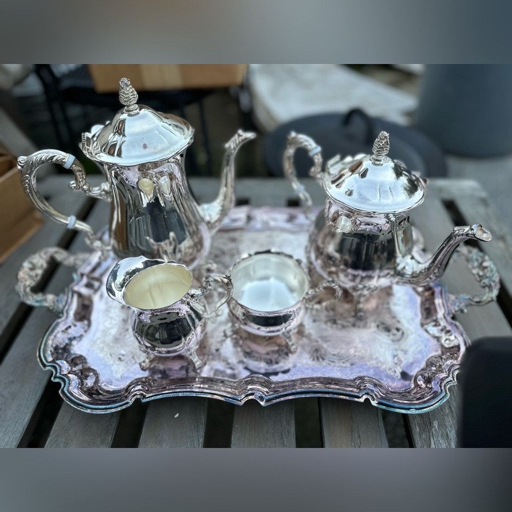 Engraved Silver Decorative Plate